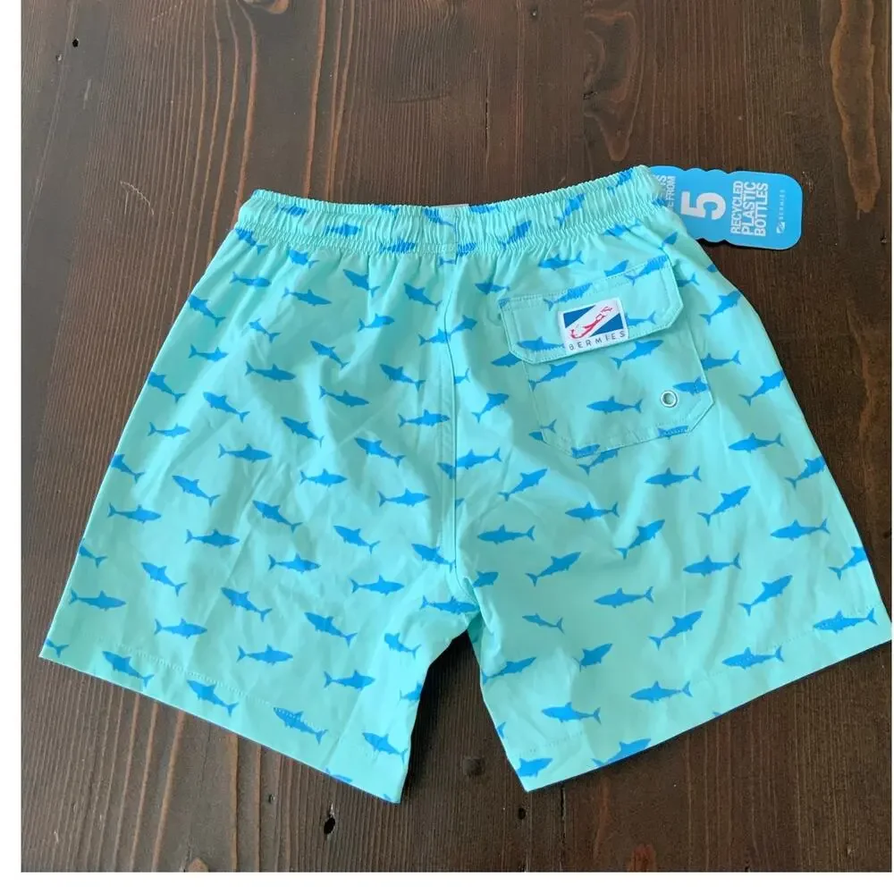 Bermies Great White Youth Swim Trunks NWT size 10‎